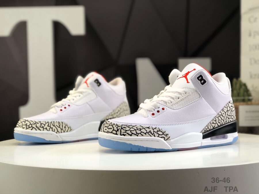 Air Jordan 3 Free Throw Line White Cement Men's shoes 923096-101
