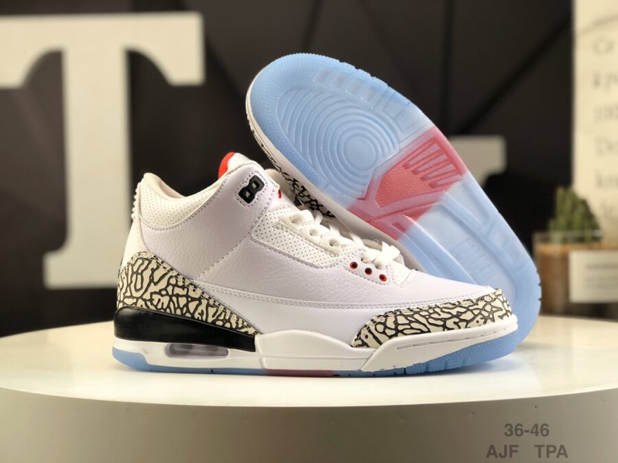 Air Jordan 3 Free Throw Line White Cement Men's shoes 923096-101