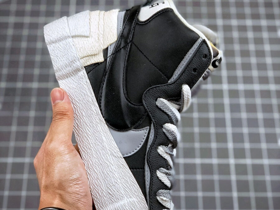 Sacai X Nike Blazer Mid Black Grey BV0072-002