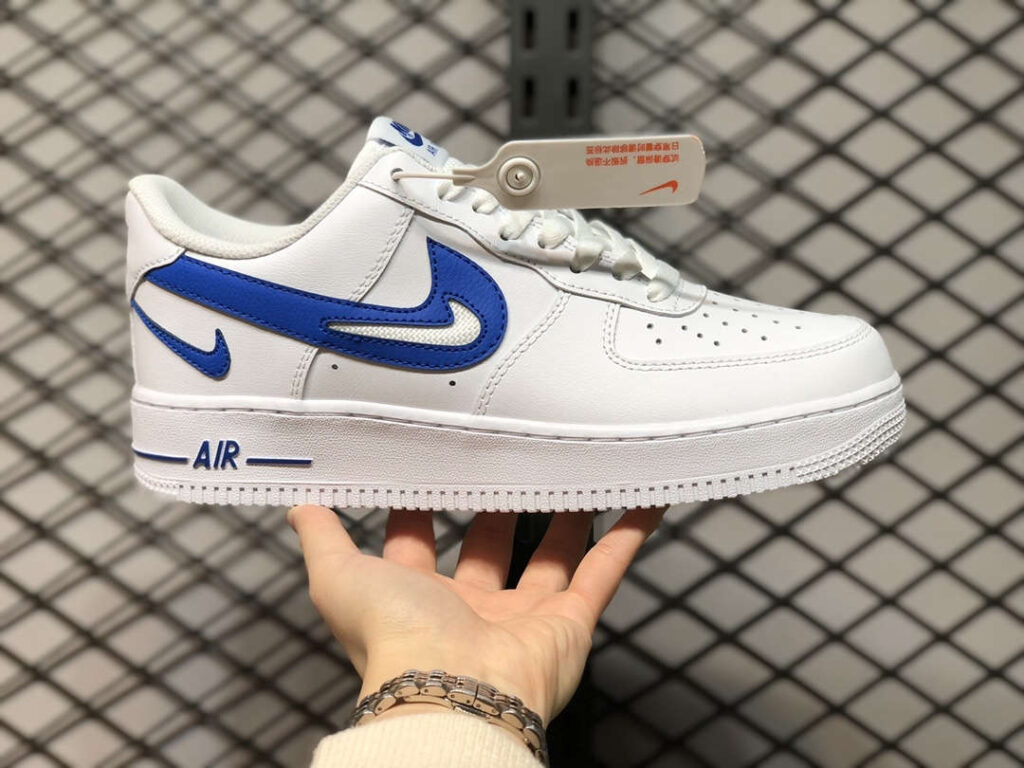 Nike Air Force 1 07 Cut Out Swoosh Game Royal DR0143-100
